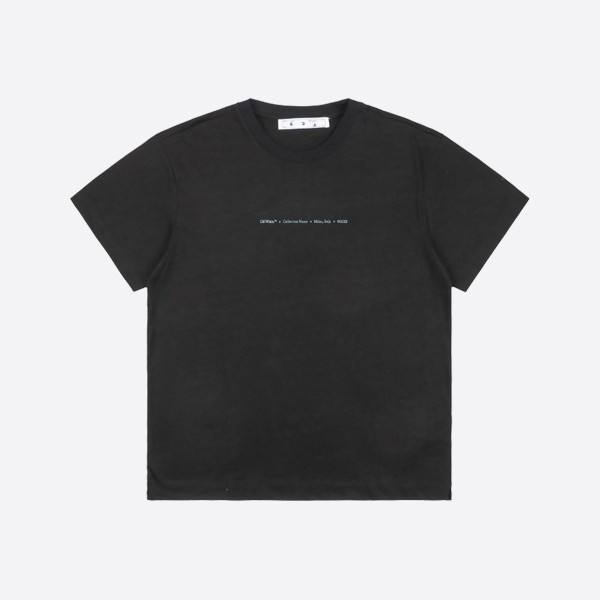 Off-White Marker S/S T-Shirt in Black/Blue