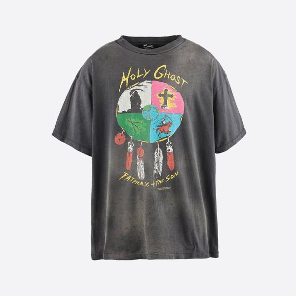 SAINT Mxxxxxx × Last Man Holy Ghost TEE/BLK