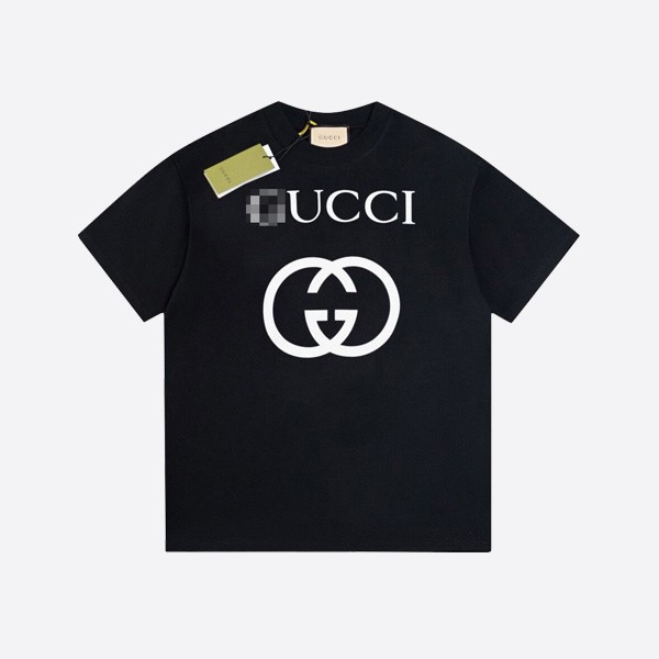 Gucci Oversized Interlocking G T-Shirt in Black/White