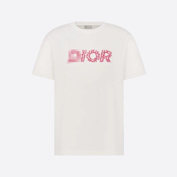 Dior Italic Coral Relaxed Fit T-Shirt