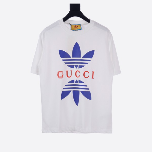 Gucci x Adidas cotton jersey T-shirt in white