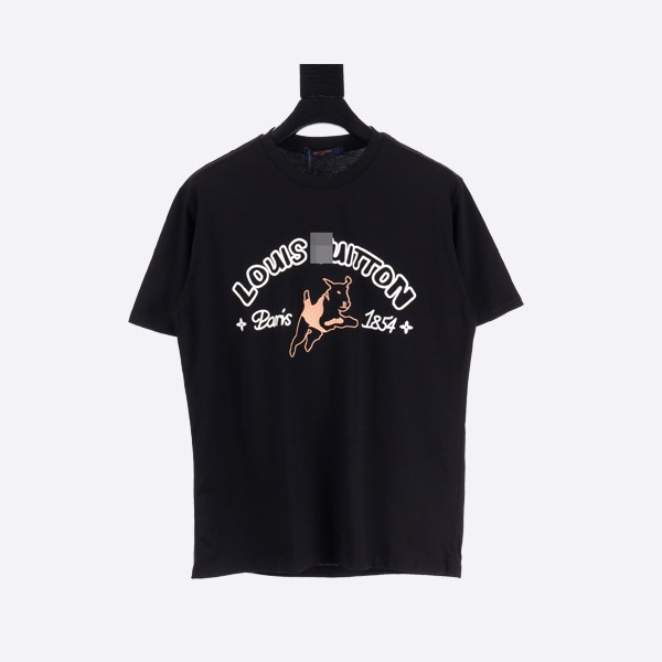 Louis Vuitton by Tyler, the Creator Embroidered Cotton T-Shirt in Black