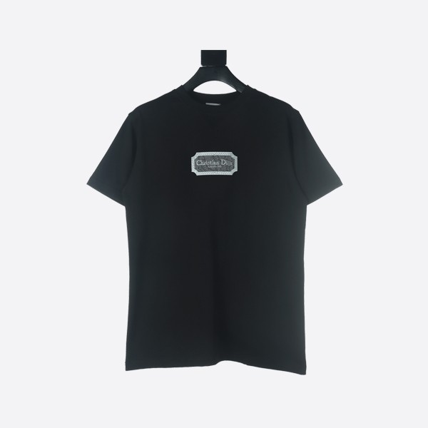 Christian Dior Couture Relaxed Fit T-Shirt in Black Cotton Jersey