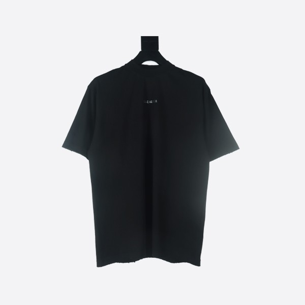 Balenciaga Rhinestone Logo T-Shirt in Black