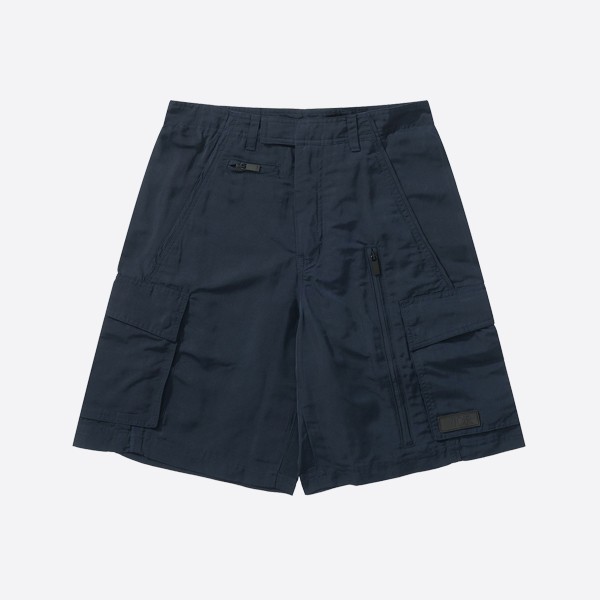 Dior Cargo Bermuda Shorts in Blue Cotton Blend with Ottoman