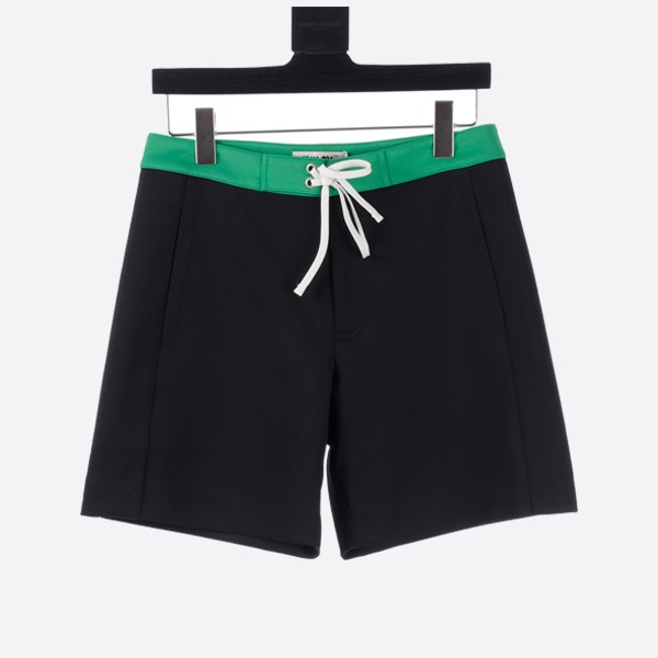 MIU MIU Black/Grass Green Satin Bermuda