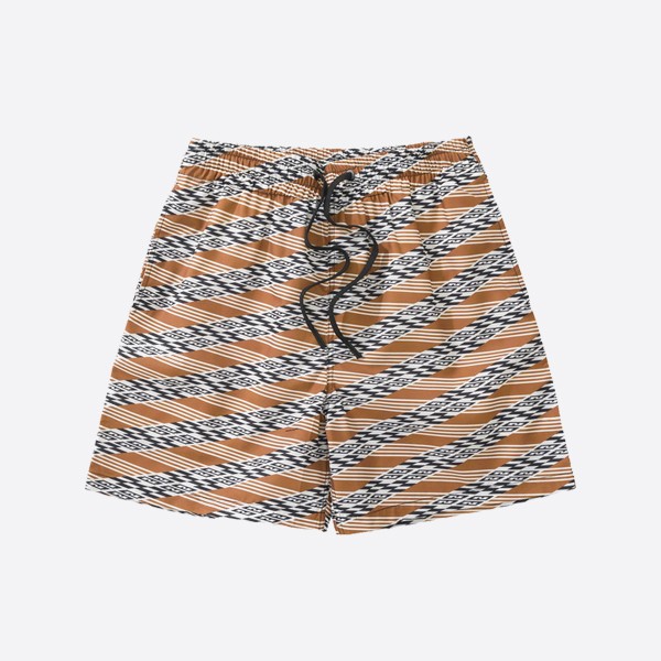 Fendi Brown FF Nylon Swim Shorts