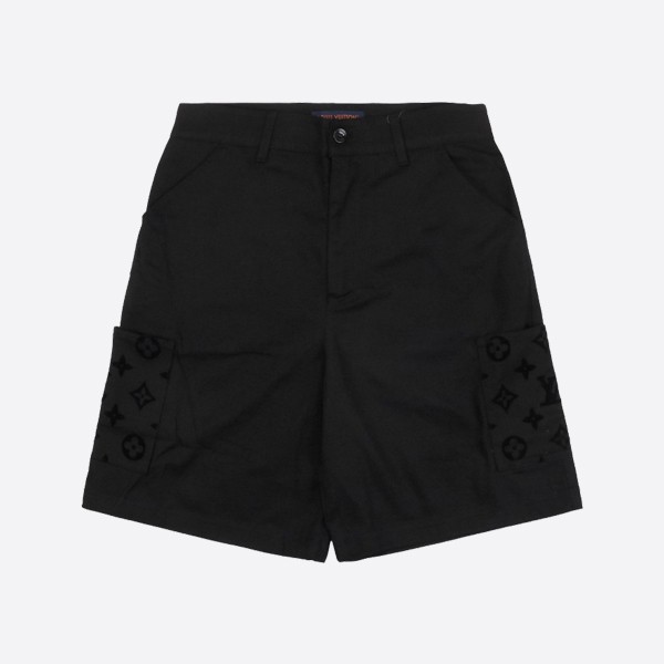 Louis Vuitton Flocked Cotton Cargo Shorts