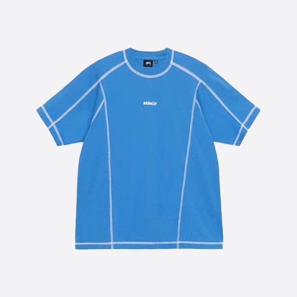 Stüssy Wave Cotton Crew in Blue