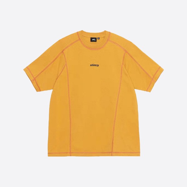 Stüssy Wave Cotton Crew in Mustard