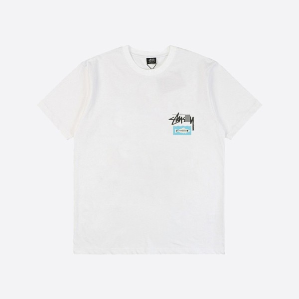 Stüssy Heel the Bay Pigment Dye Summit to Sea T-Shirt in White