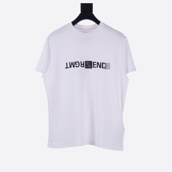 Fendi x FRGMT collaboration logo jersey short-sleeved T-shirt in white