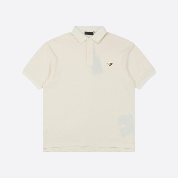 Prada natural cotton polo shirt