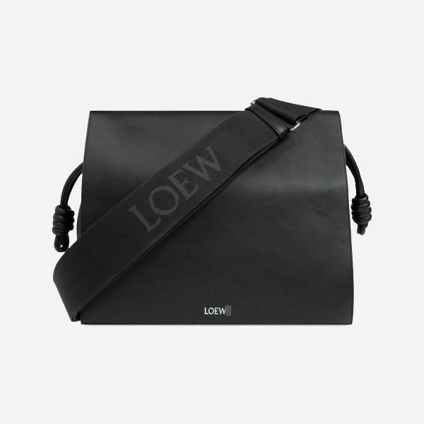 Loewe Flamenco Satchel in lustrous, supple calfskin, black, B411FSAX04
