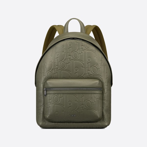 Dior Rider 2.0 Backpack in Khaki Gravity Leather and Khaki Grained Calfskin (1ESBA199LLG_H635)