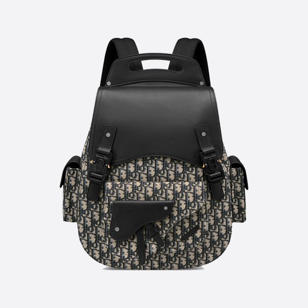 Dior Gallop Maxi Backpack in Oblique Jacquard and Grained Calfskin (1ADBA164YKS_H27E)
