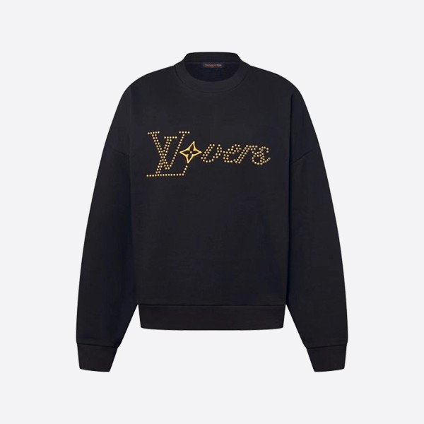 Louis Vuitton Cotton Signature Crew Neck in Black