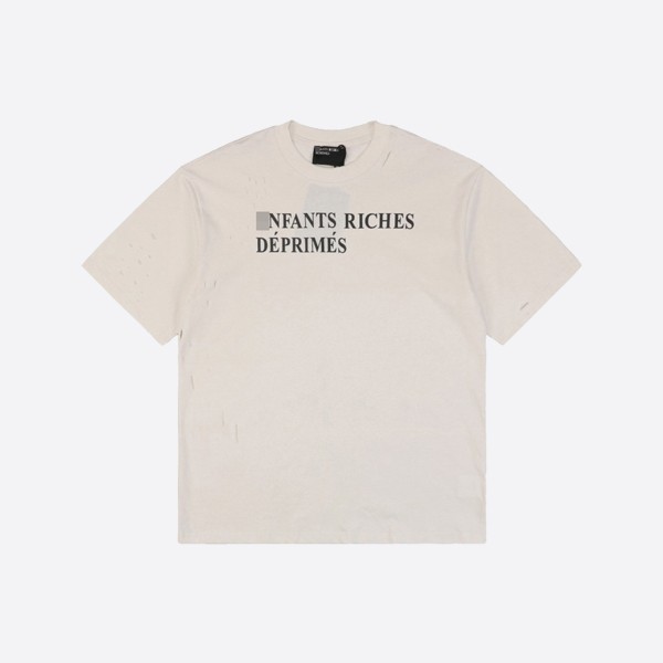 Enfant Riche Deprime Cropped Logo Cotton T-Shirt in White