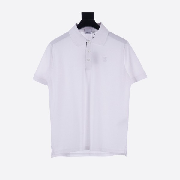 Burberry Eddie Pique Polo Shirt in White