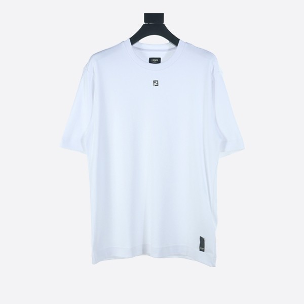 Fendi White Cotton T-Shirt FY0936ARYYF0QA0