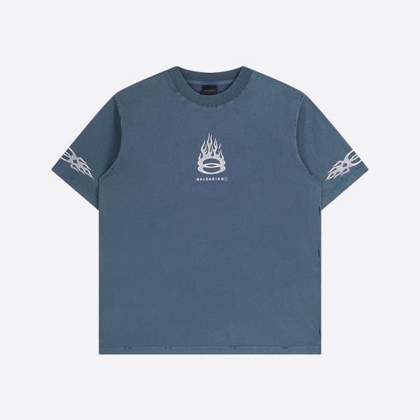 Balenciaga Burning Unity T-shirt, oversized, light blue