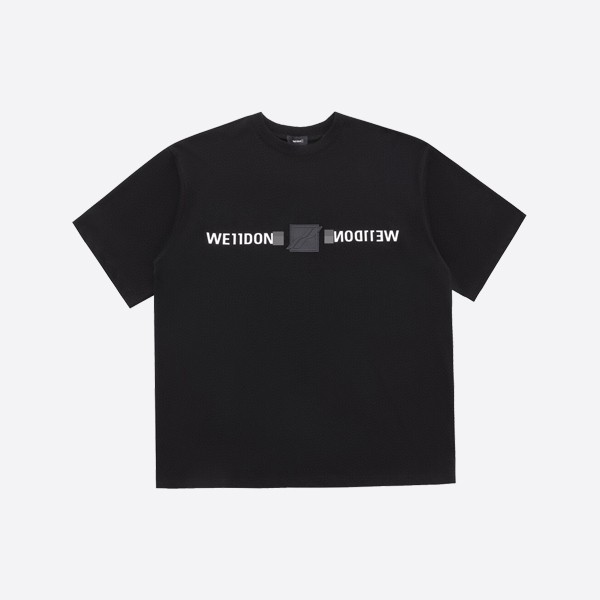 Welldone Patch Mirror Logo T-Shirt in Black