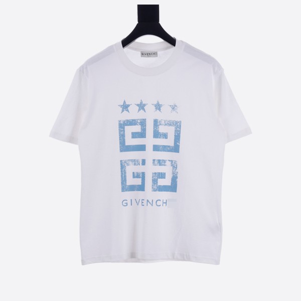 Givenchy 4G Star T-shirt in White/Blue