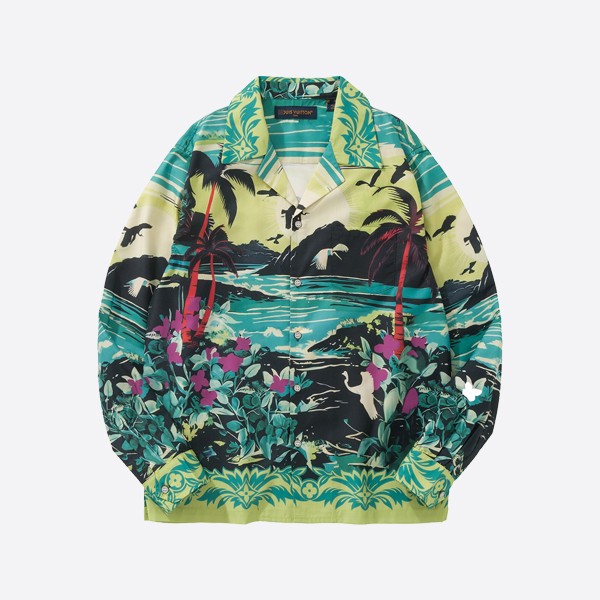 Louis Vuitton long-sleeved cotton shirt, green
