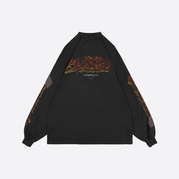 Balenciaga Black Offshore Long Sleeve T-Shirt