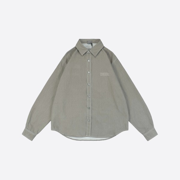 Dior and Stone Island Grey Cotton Overshirt