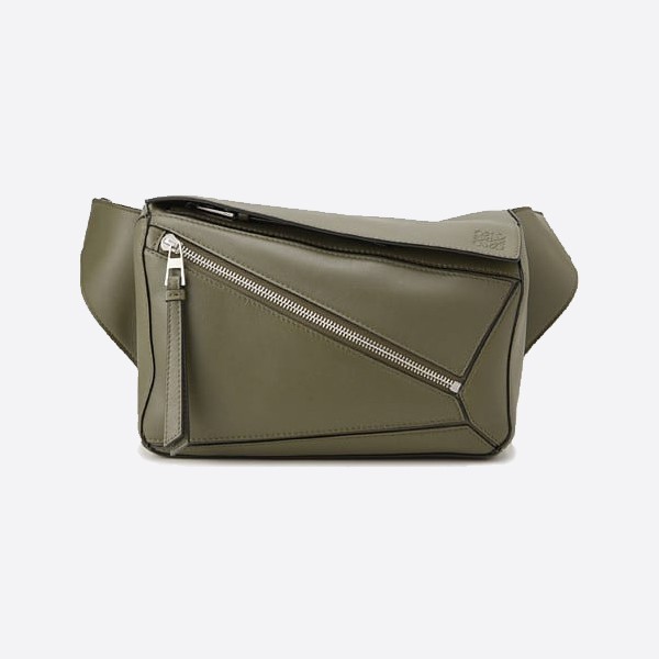 Loewe Small Puzzle Bum Bag Classic Calfskin Olive B510P35X09