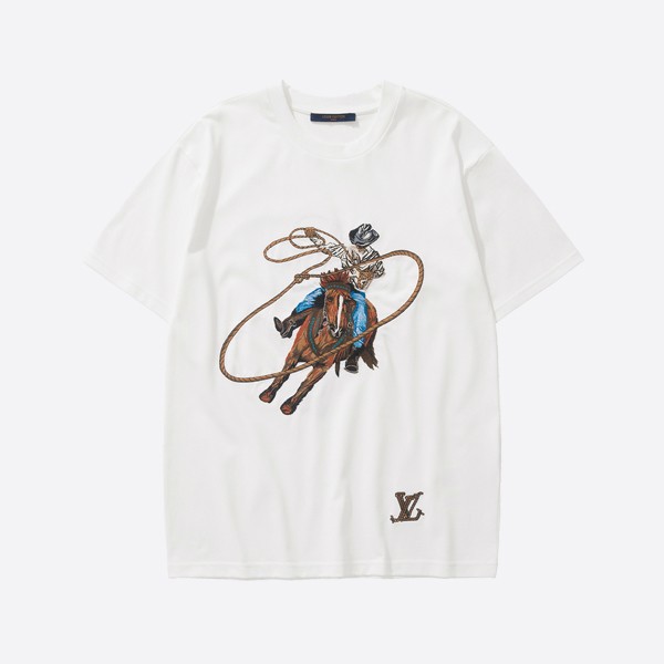Louis Vuitton Embroidered Denim T-Shirt