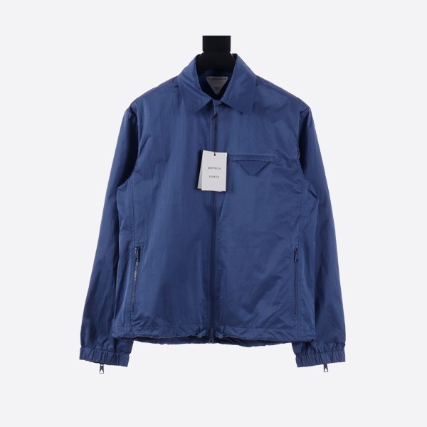 Bottega Veneta Triangle Pocket Lapel Nylon Jacket