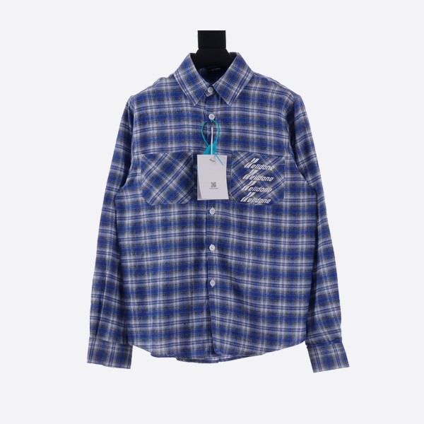 WE11 DONE Barrage Check Long Sleeve Shirt