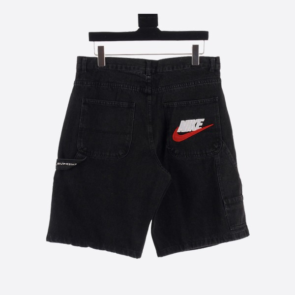 Nike x Supreme Embroidered Logo Denim Shorts