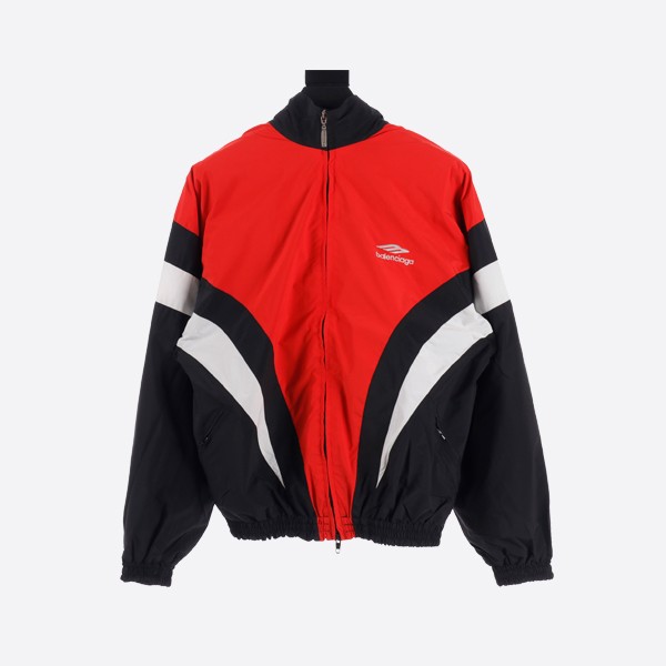 Balenciaga 3B Sport Icon Tracksuit 3B Red and Blue Hooded Jacket