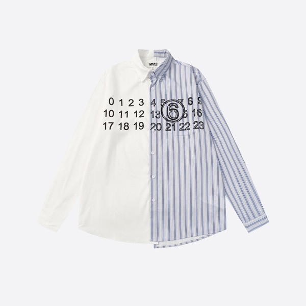 Maison Margiela Contrast Patchwork Logo Shirt