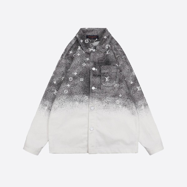 Louis Vuitton Starry Sky Gradient Splash Ink Denim Shirt Jacket