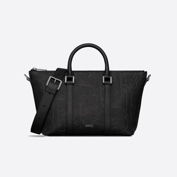 Dior Weekender 25 Bag Gravity Leather & Grained Calfskin black