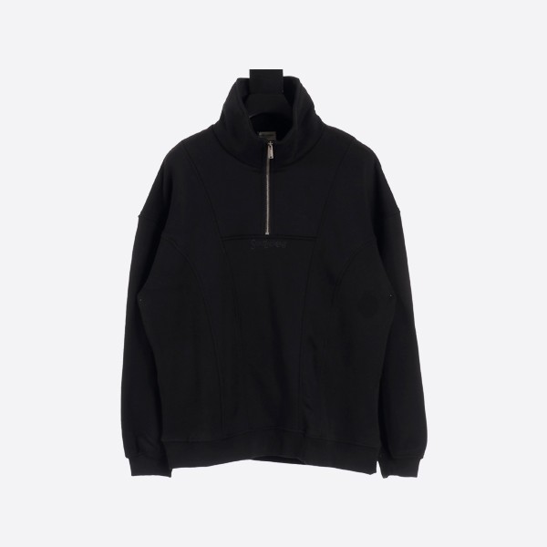 Saint Laurent Half-Zip Stand Collar Sweatshirt