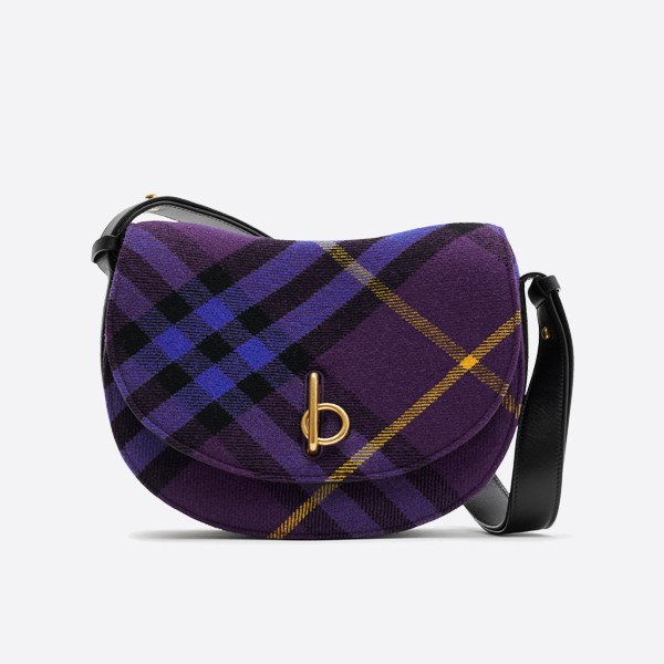Burberry Medium Rocking Horse Bag with Purple Ribbon