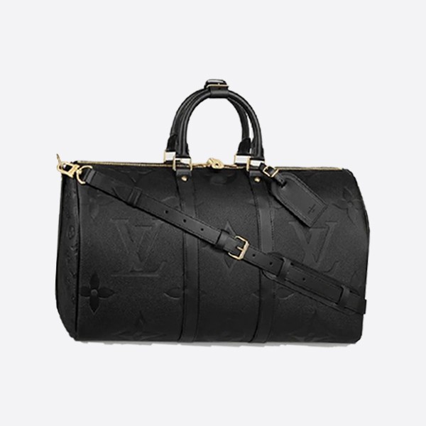 Louis Vuitton Black Embossed Travel Bag