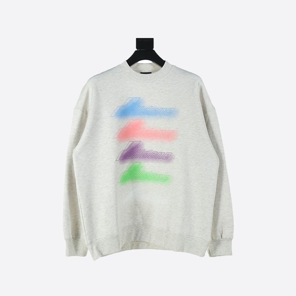 WE11DONE 24FW Neon Barrage Crew Neck Sweatshirt