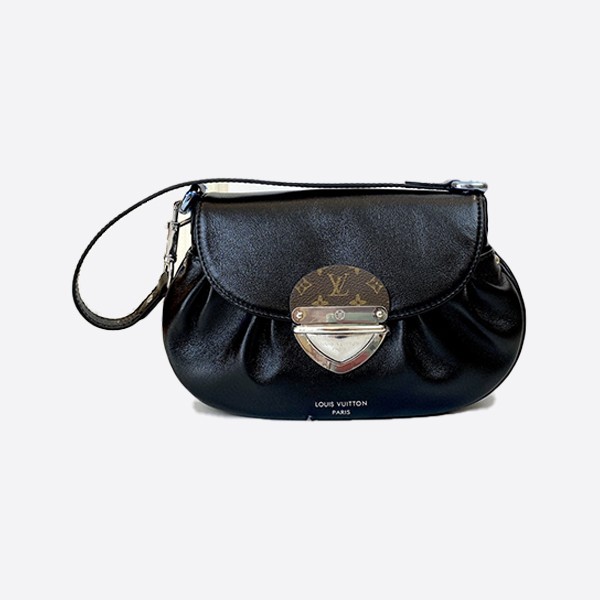 Louis Vuitton Lambskin Black Underarm Shoulder Bag