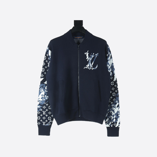 Louis Vuitton LV 23Fw Floral Jacquard Logo Knit Jacket