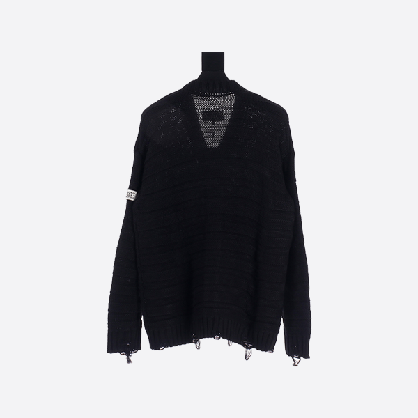 Maison Margiela Wool Blend Destroy Cardigan Jacket