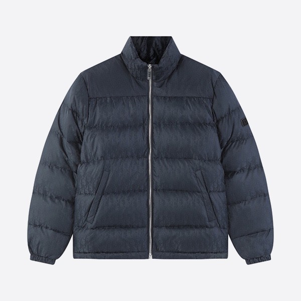 Dior full logo down jacket navy