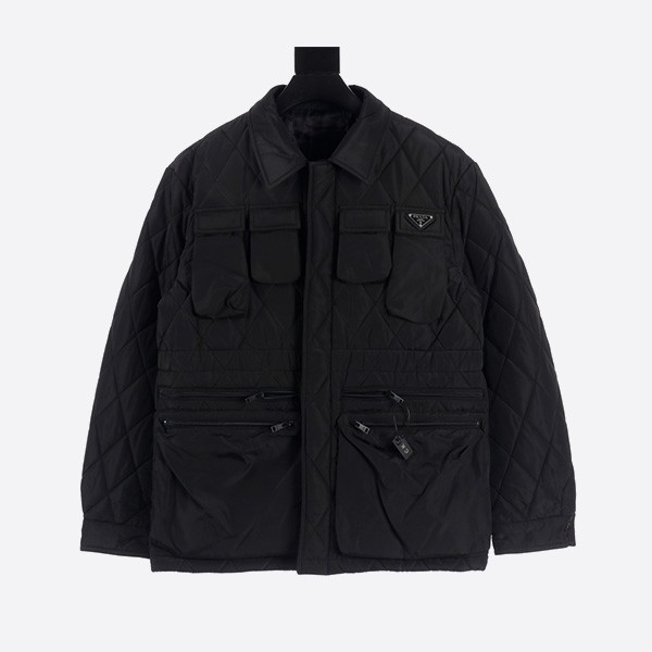 Prada 6-pocket lightweight cotton jacket