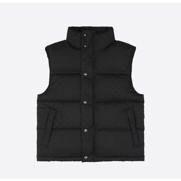 Chrome Hearts 24Fw Dark Pattern Cross Silver Buckle Down Vest