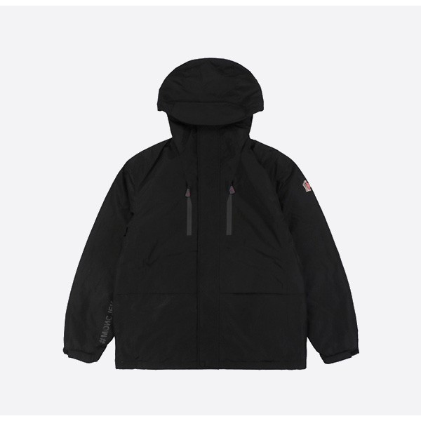 Moncler Letter Embroidered Hooded Down Jacket